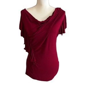 Wrapper Red Bodycon Top Size Large